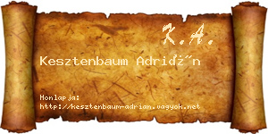Kesztenbaum Adrián névjegykártya